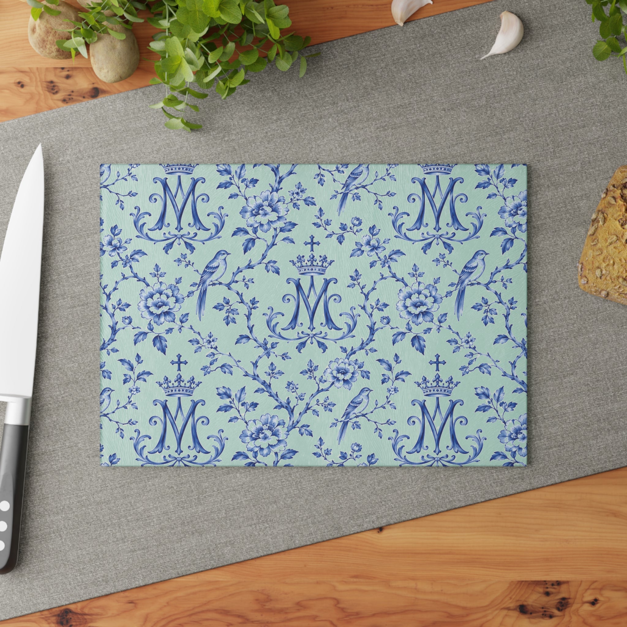 Marian Chinoiserie Glass Cutting Board