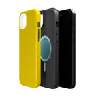 Yellow Magnetic Impact-Resistant Phone Case — Slim Protective iPhone Cover