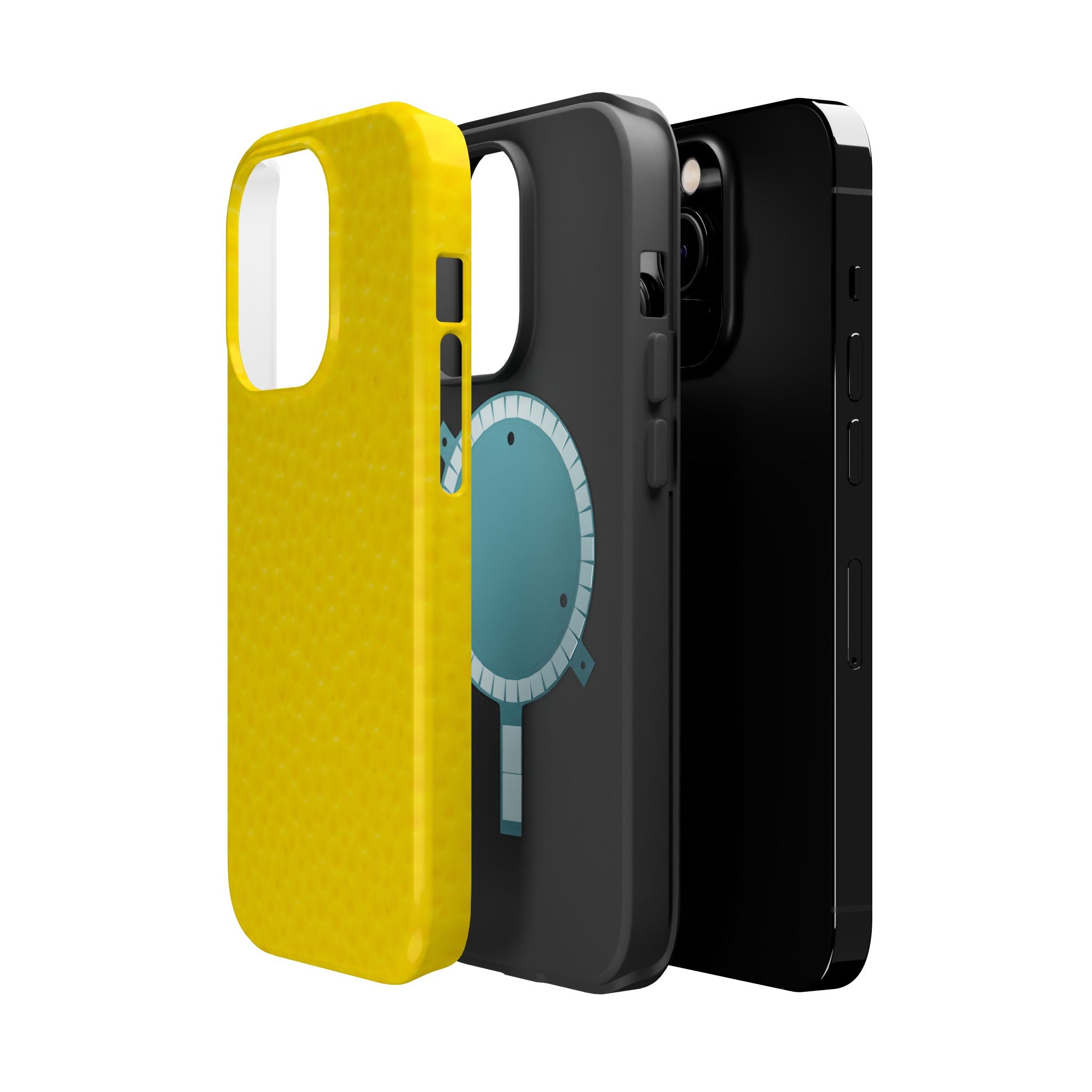 Yellow Magnetic Impact-Resistant Phone Case — Slim Protective iPhone Cover