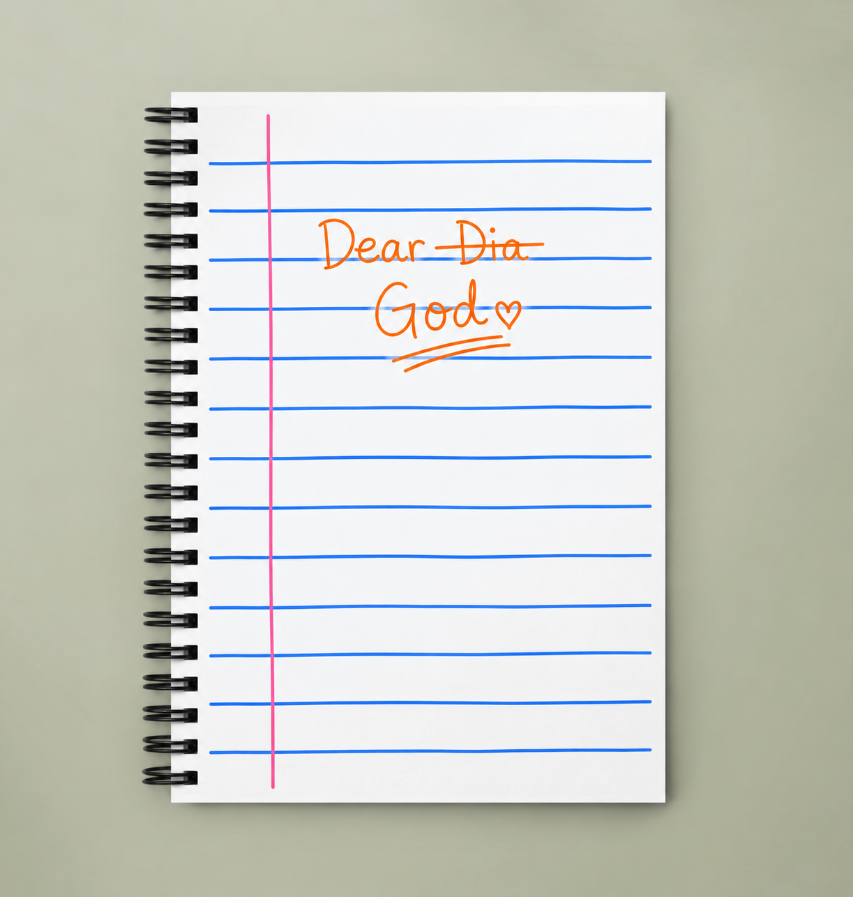 Dear God Journal — Spiral Dotted Notebook