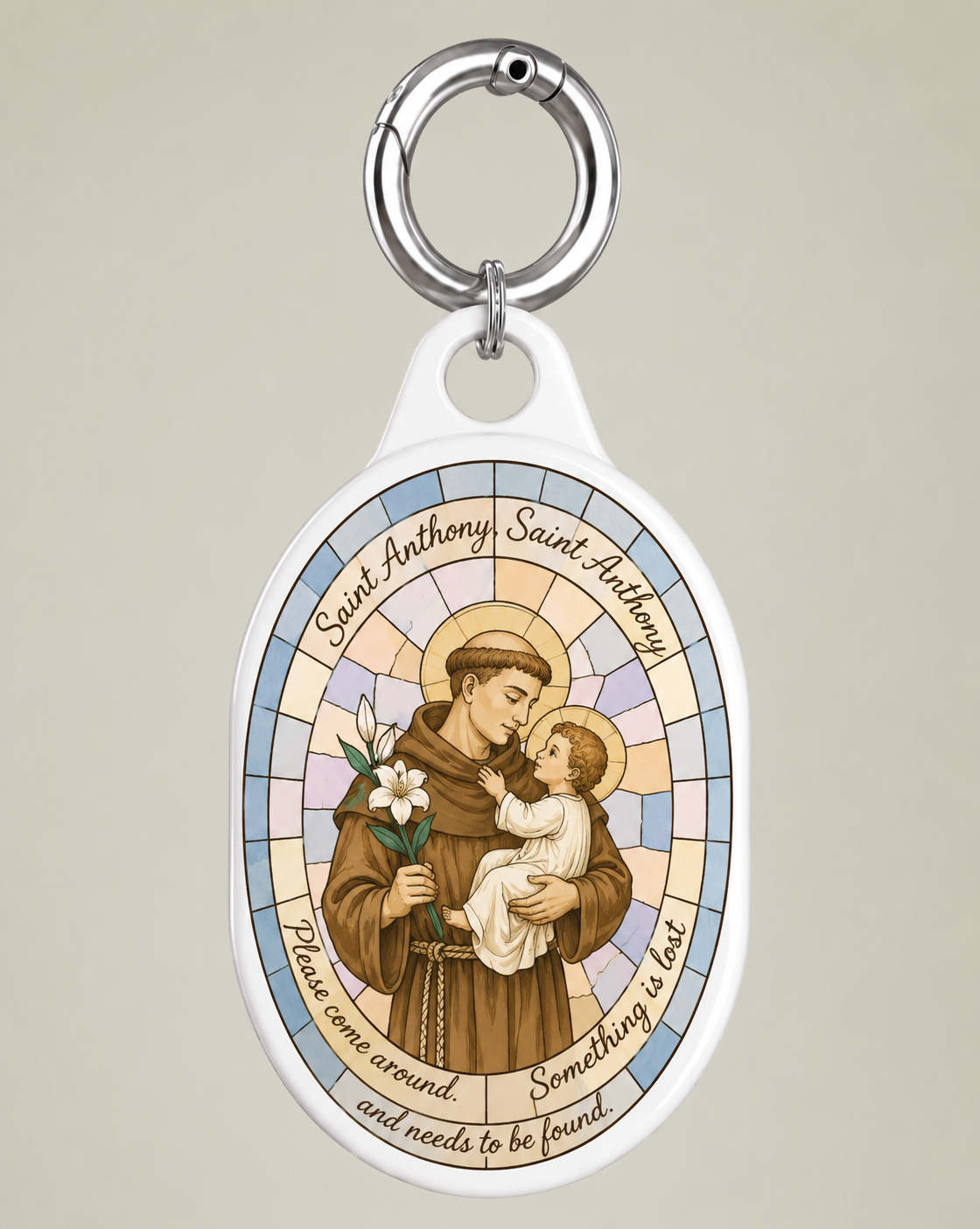 Saint Anthony Air Tag Keychain