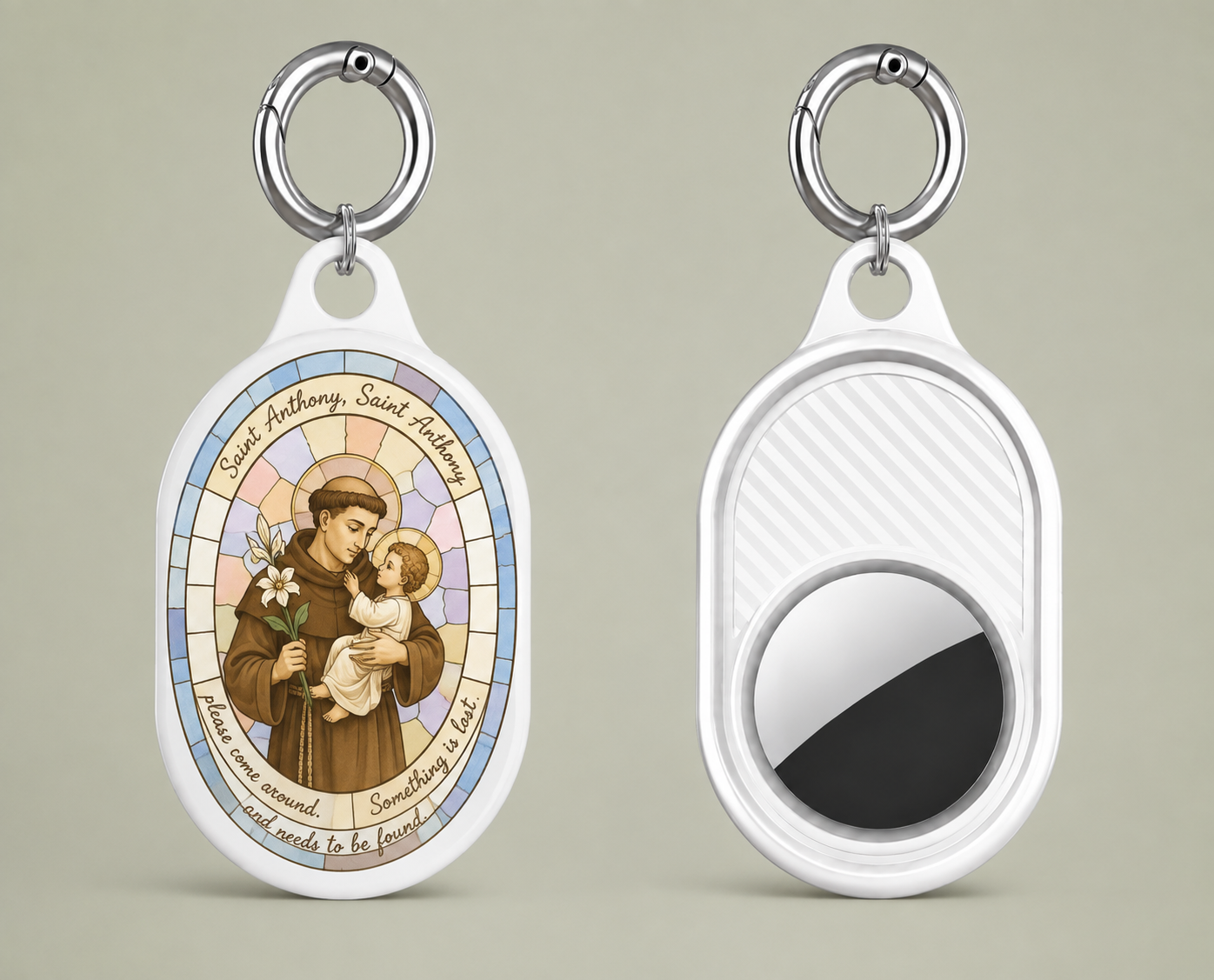 Saint Anthony Air Tag Keychain