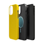 Yellow Magnetic Impact-Resistant Phone Case — Slim Protective iPhone Cover