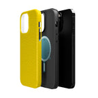 Yellow Magnetic Impact-Resistant Phone Case — Slim Protective iPhone Cover